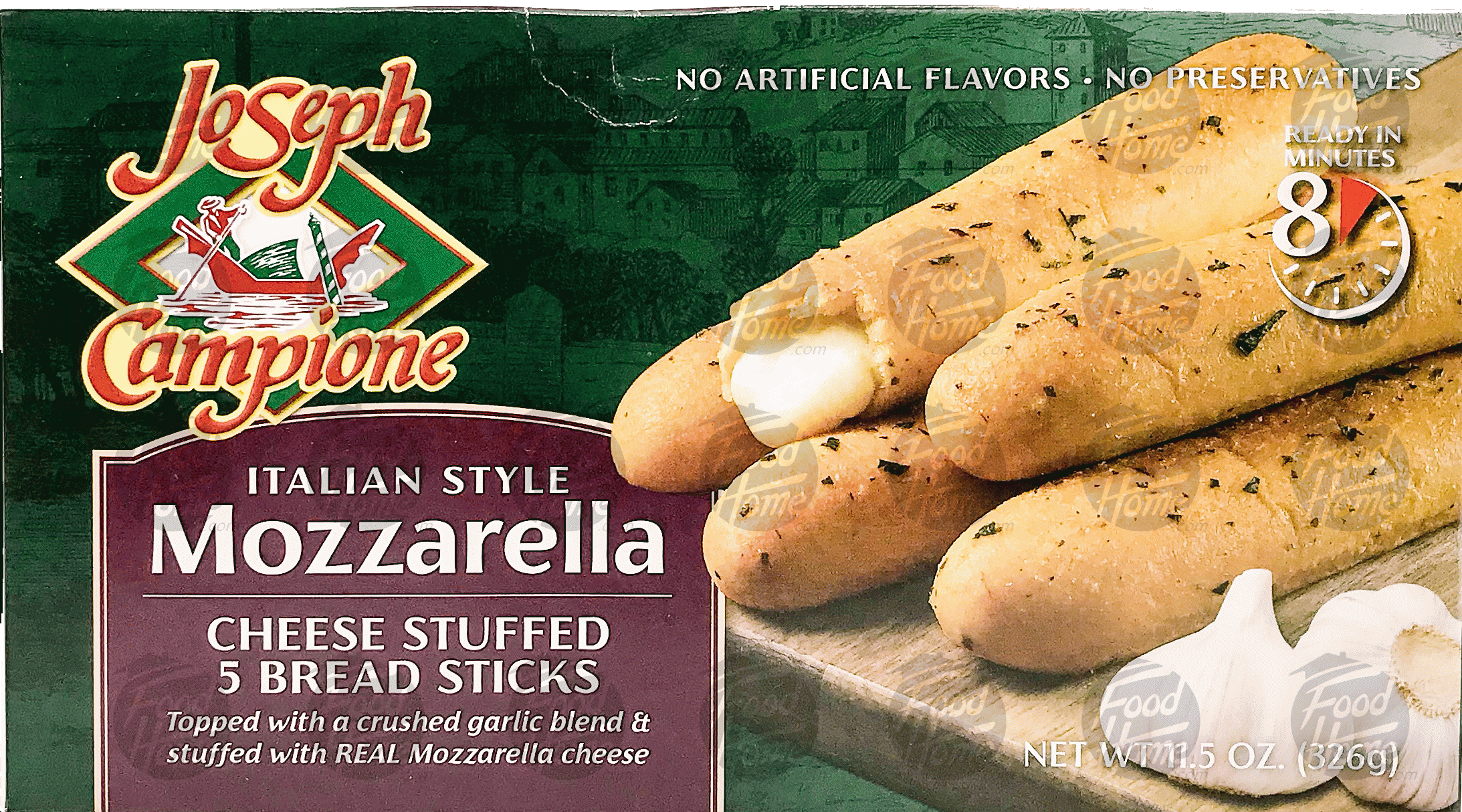 Joseph Campione  cheese stuffed bread sticks, mozzarella, made with crushed garlic Full-Size Picture